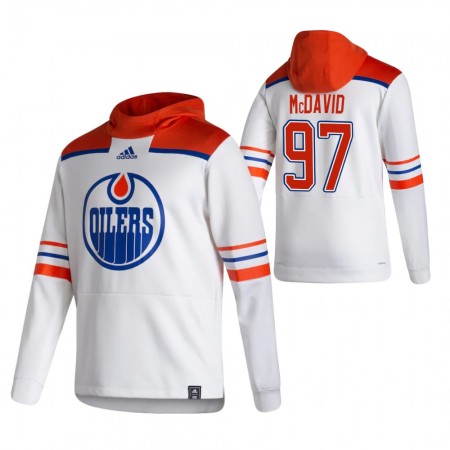 Herren Eishockey Edmonton Oilers Connor McDavid 97 2020-21 Reverse Retro Pullover Hooded Sweatshirt